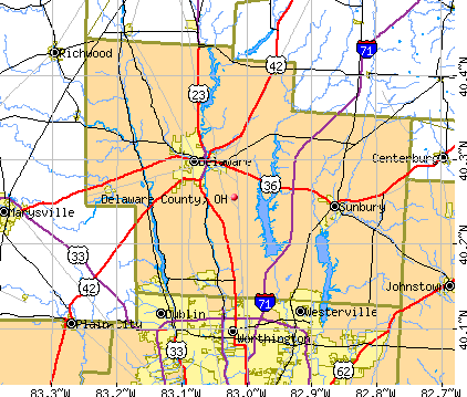 Delaware County, OH map