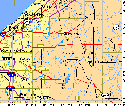 Geauga County, OH map