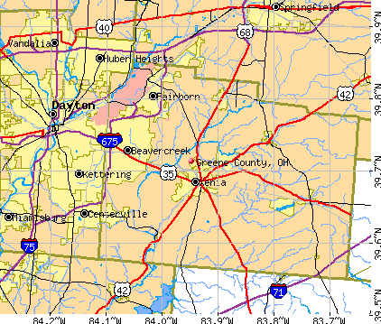 Greene County, OH map