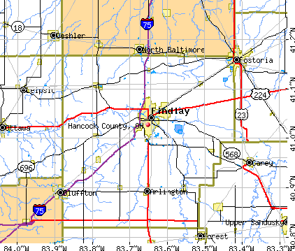 Hancock County, OH map