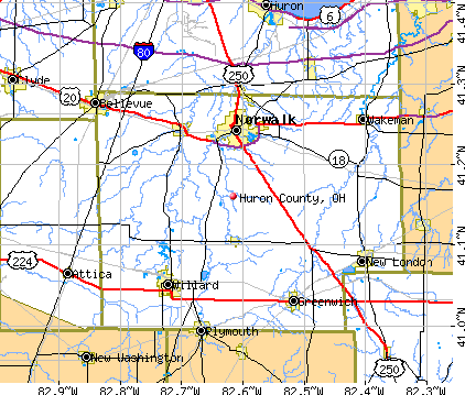Huron County, OH map
