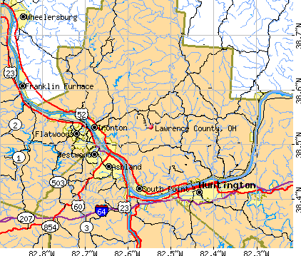 Lawrence County, OH map