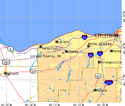 Lorain County, OH map