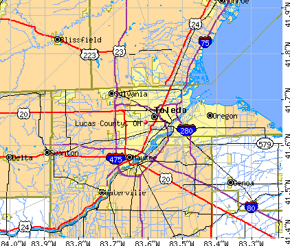 Lucas County, OH map