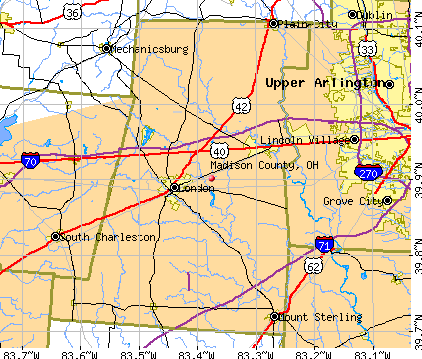 Madison County, OH map