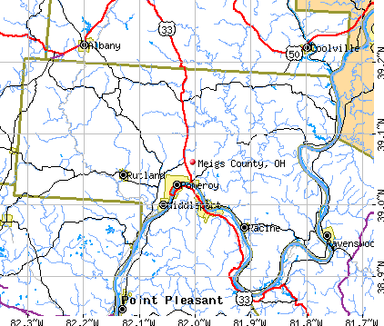 Meigs County, OH map