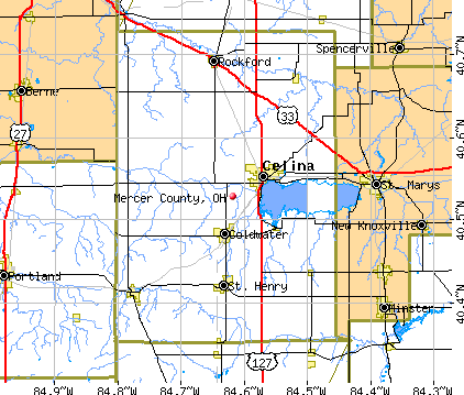 Mercer County, OH map