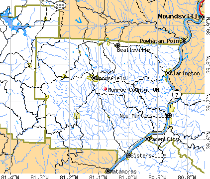 Monroe County, OH map