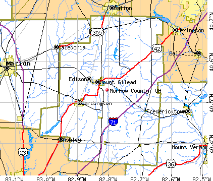 Morrow County, OH map