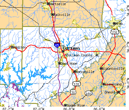 Cullman County, AL map