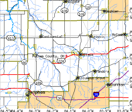 Putnam County, OH map