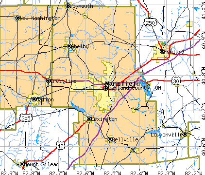 Richland County, OH map