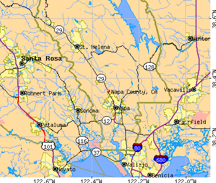 Napa County, CA map