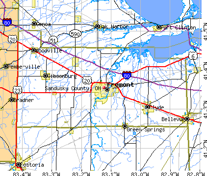 Sandusky County, OH map