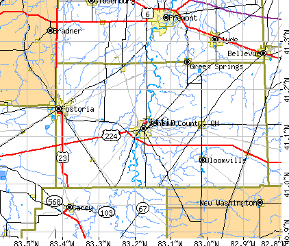 Seneca County, OH map