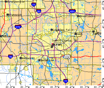 Summit County, OH map