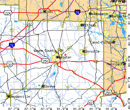 Wayne County, OH map