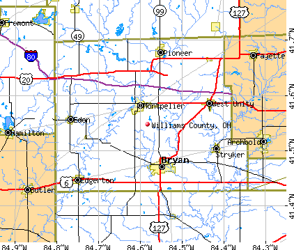 Williams County, OH map