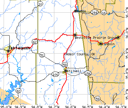 Adair County, OK map