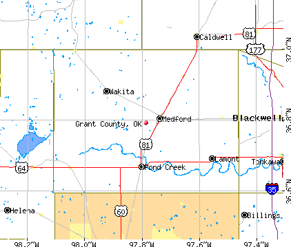 Grant County, OK map