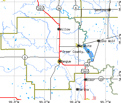 Greer County, OK map