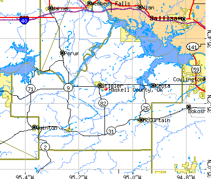 Haskell County, OK map