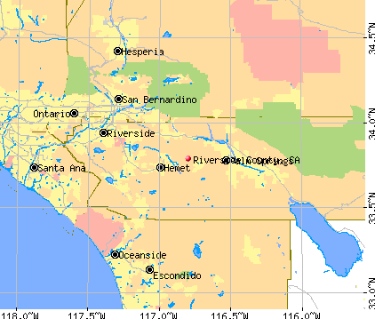 Riverside County, CA map