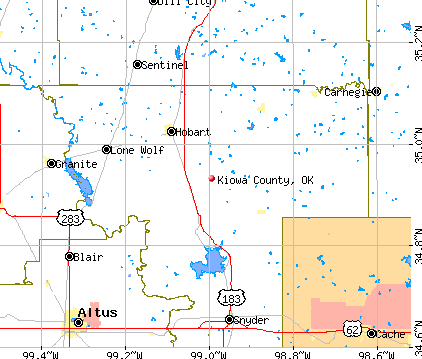 Kiowa County, OK map