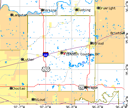 Lincoln County, OK map