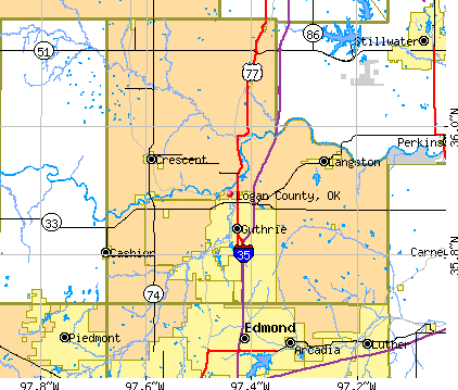 Logan County, OK map