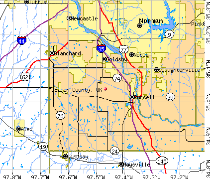 McClain County, OK map