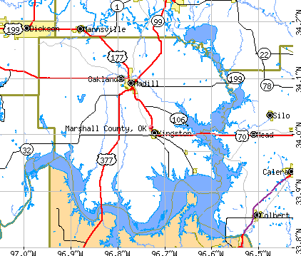 Marshall County, OK map