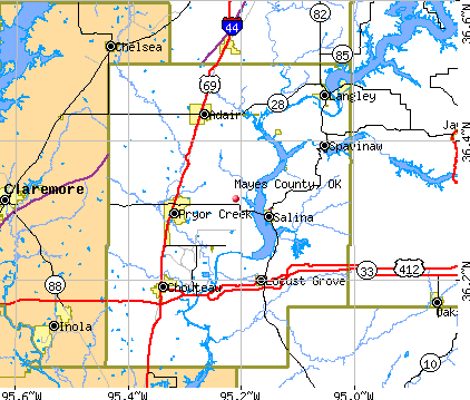 Mayes County, OK map