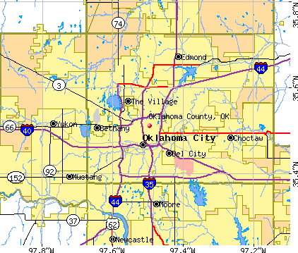 Oklahoma County, OK map