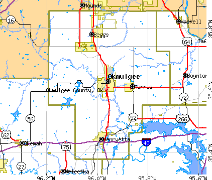 Okmulgee County, OK map