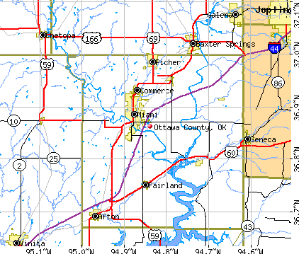 Ottawa County, OK map