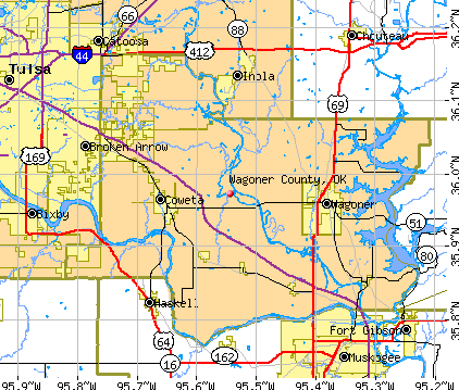 Wagoner County, OK map