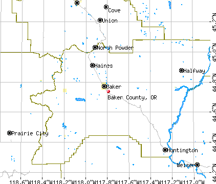 Baker County, OR map