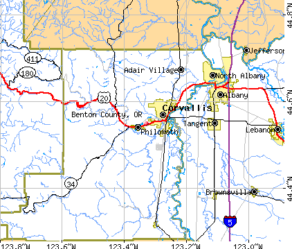 Benton County, OR map