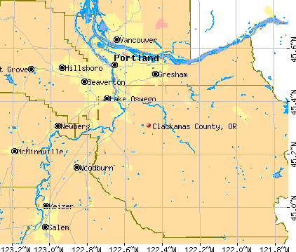 Clackamas County, OR map