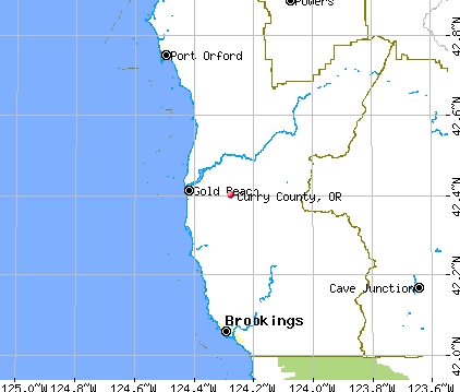 Curry County, OR map