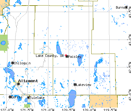 Lake County, OR map