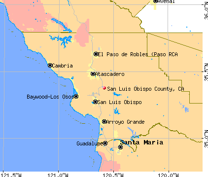 San Luis Obispo County, CA map