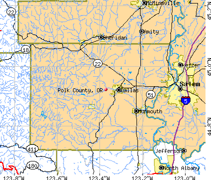 Polk County, OR map