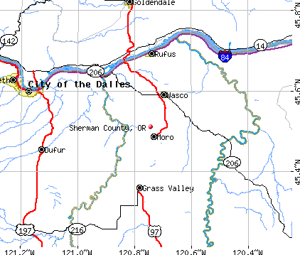 Sherman County, OR map