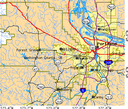 Washington County Oregon Boundary Map Washington County, Oregon Detailed Profile - Houses, Real Estate, Cost Of  Living, Wages, Work, Agriculture, Ancestries, And More