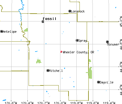 Wheeler County, OR map