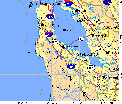 San Mateo County, CA map