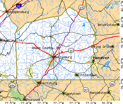 Adams County, PA map