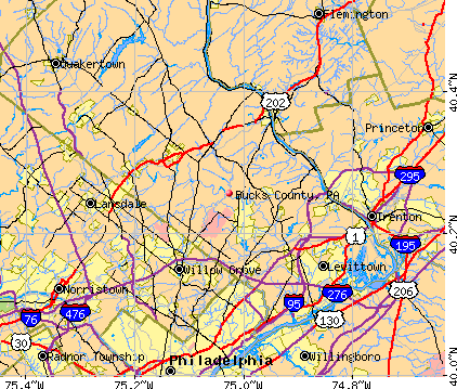 Bucks County, PA map